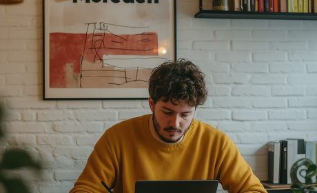Man Working at Desk